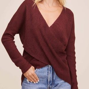 ASTR wrap front sweater